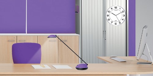 Wandklok Unilux Magnet dia 30.5cm lichtgrijs/wit 1 Stuk-2