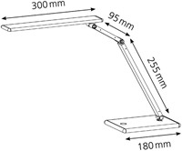 Bureaulamp Hansa led Slim zilvergrijs 1 Stuk-2