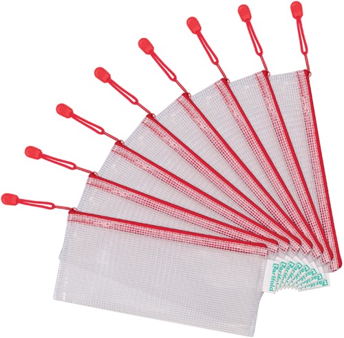 Opbergtas Tarifold met rits 250x115mm PVC rd 1 Stuk