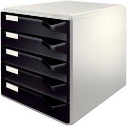 Ladenblok Leitz A4 5 laden zwart/wit 1 Stuk