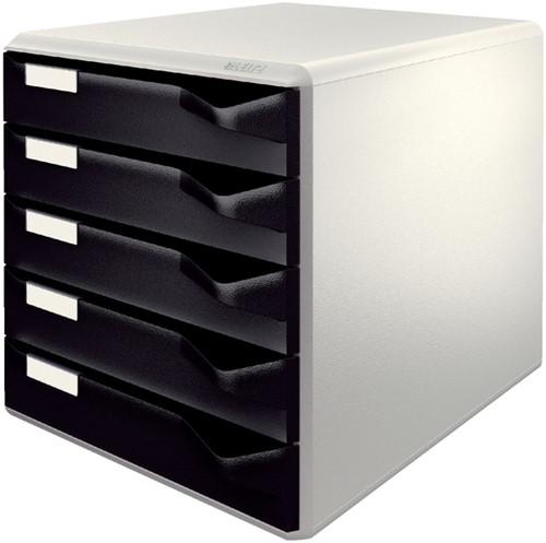Ladenblok Leitz A4 5 laden zwart/wit 1 Stuk