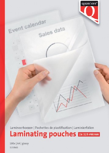 Lamineerhoes Quantore A4 216x303mm 2x125micron 100 Stuk