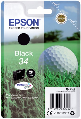 Inktcartridge Epson 34 T3461 zwart 1 Stuk