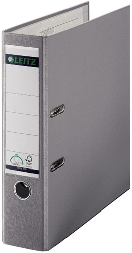 Ordner Leitz 1010 180° 80mm PP A4 grijs 1 Stuk