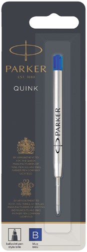 Balpenvulling Parker Quink breed blauw 1 Stuk