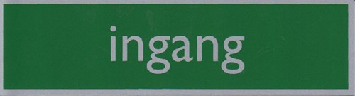 Infobord pictogram ingang 165x44mm 1 Stuk