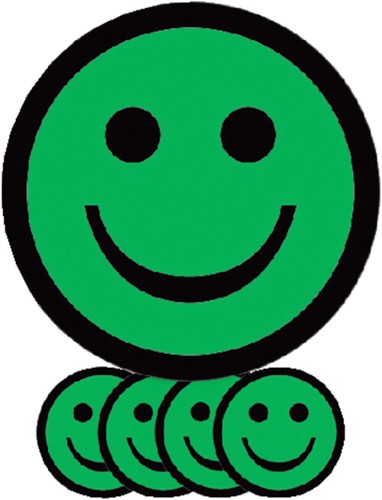 Magneet smiley 25mm emotie blij groen 5 stuks 5 Stuk