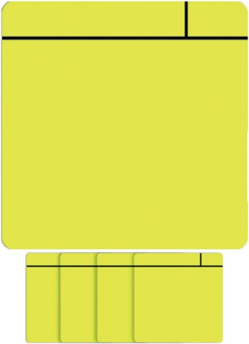 Magneet scrum 75x75mm geel 5 stuks 5 Stuk