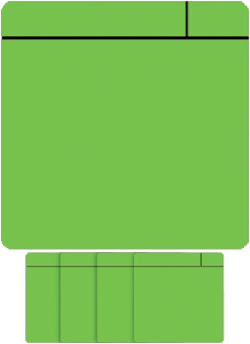 Magneet scrum 75x75mm groen 5 stuks 5 Stuk