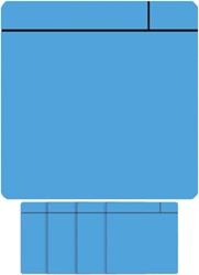 Magneet scrum 75x75mm lichtblauw 5 stuks 5 Stuk