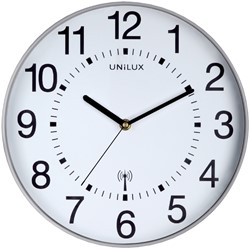 Wandklok Unilux Maxi radio dia 37.5cm lgrijs/wit 1 Stuk