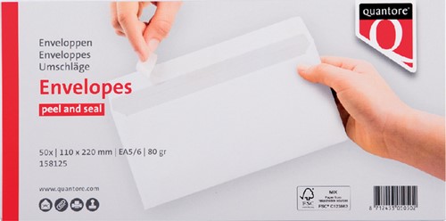 Envelop Quantore bank EA5/6 110x220 80gr zk wt 50 Stuk-3