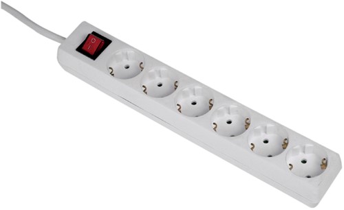 Stekkerdoos Hama 6voudig 5m wit v 1 Stuk-2