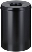 Papierbak+vlamdover Vepabins 30liter 33.5cm zwart 1 Stuk