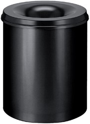 Papierbak+vlamdover Vepabins 80liter 47cm zwart 1 Stuk