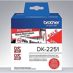Etiket Brother DK22251 doorlopend 62mm 15m wit 15.24 Meter