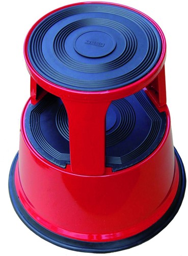 Opstapkruk Desq 420mm metaal rood 1 Stuk
