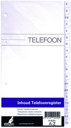Telefoonregister navulling Kan A-Z 200x100mm 4r 1 Stuk