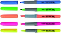 Markeerstift Bic brite liner grip geel 1 Stuk-2