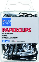 PAPERCLIP BUDGET 28MM ASSORTI 100 Stuk
