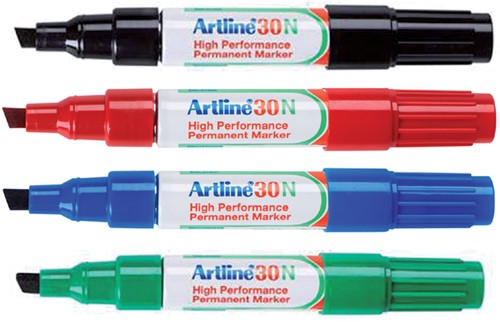 Viltstift Artline 30 schuin 2-5mm blauw 1 Stuk-2