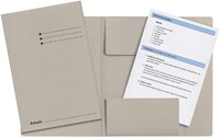 Dossiermap Esselte folio 3klep manilla 275gr grijs 1 Stuk-2