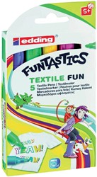 Viltstift edding 17 textiel fun rond 2-3mm assorti 5 Stuk