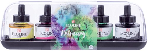 Inkt Talens Ecoline met pipet primary set a 5 ass 5 Stuk