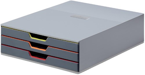 Ladenbox Durable Varicolor 3 laden grijs 1 Stuk