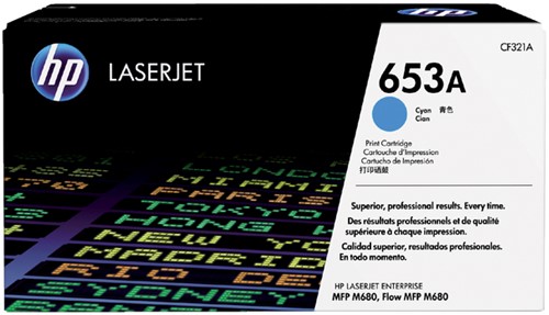 Tonercartridge HP CF321A 653A  blauw 1 Stuk