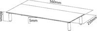 Monitorstandaard Neomounts Monitor10 transparant 1 Stuk-2