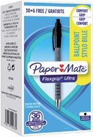 Balpen Papermate Flexgrip Ultra M zwart valuepack 36 Stuk-3