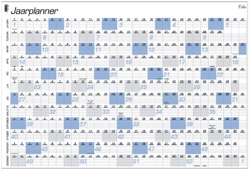 Jaarplankalender 2027 Quantore A1 84x57cm 1 Stuk