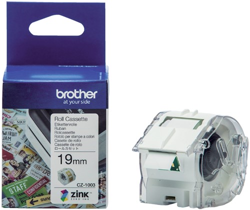 LETTERTAPE BROTHER P-TOUCH TM 521 9MM BLAUW/ZWART