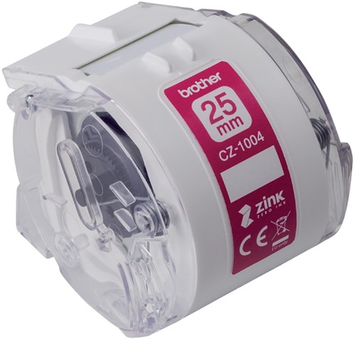 Etiket Brother CZ1004 multifunctioneel 25mm 5m wit 1 Stuk-2