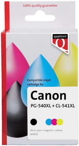 Inktcartridge Quantore Can Pg-540XL Cl-541XL zwkl 2 Stuk
