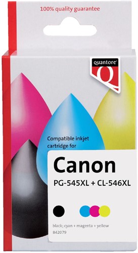 Inktcartridge Quantore Can Pg-545XL Cl-546XL zwkl 2 Stuk