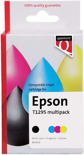 Inktcartridge Quantore Epson T129540 zw+3 kleuren 4 Stuk