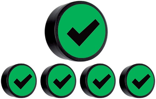 Magneet check 35mm groen 5 stuks 5 Stuk