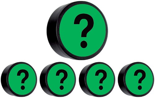 Magneet vraagteken 35mm groen 5 stuks 5 Stuk