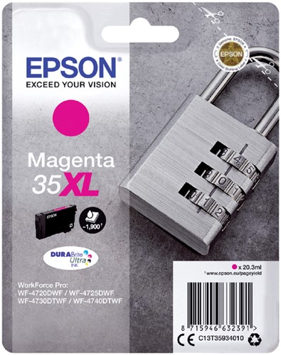Inktcartridge Epson 35XL T3593 rood 1 Stuk