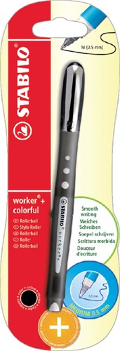 Rollerpen STABILO worker color 2019/46 M blist zw 1 Stuk