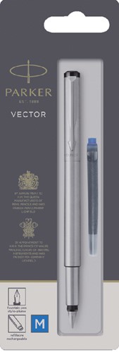 Vulpen Parker Vector M roestvrij staal 1 Stuk