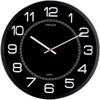 Wandklok Unilux Mega dia 57.5cm zwart 1 Stuk