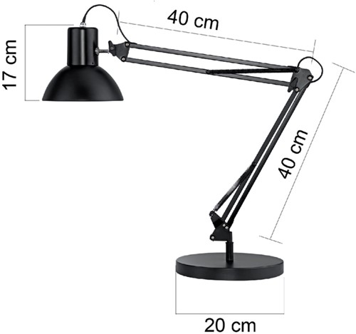 Bureaulamp Unilux Success 80 led zwart 1 Stuk-2
