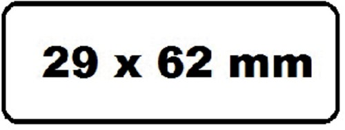 Label Etiket Quantore Dk-11209 29mmx62mm adres wt 800 Stuk-2