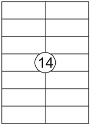 ETIKET RILLSTAB L/I/K 105X42.4MM 1400ST 100 VEL