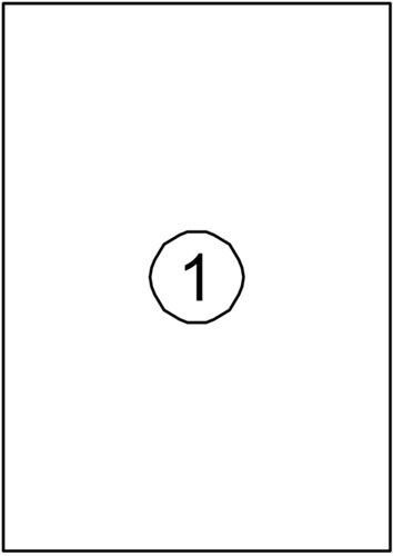 ETIKET RILLSTAB L/I/K A4 210x297mm 100ST 100 VEL