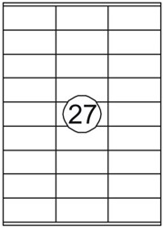 ETIKET RILLSTAB L/I/K 70X32MM 2700ST 100 VEL