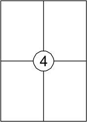 ETIKET RILLSTAB L/I/K A6 105x148mm  400ST 100 VEL